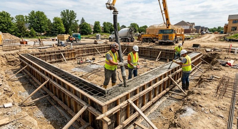 Foundation Wall Pouring in Union County, GA